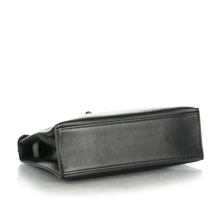 Hermes Evergrain Kelly Pochette Clutch Black 5 of 18