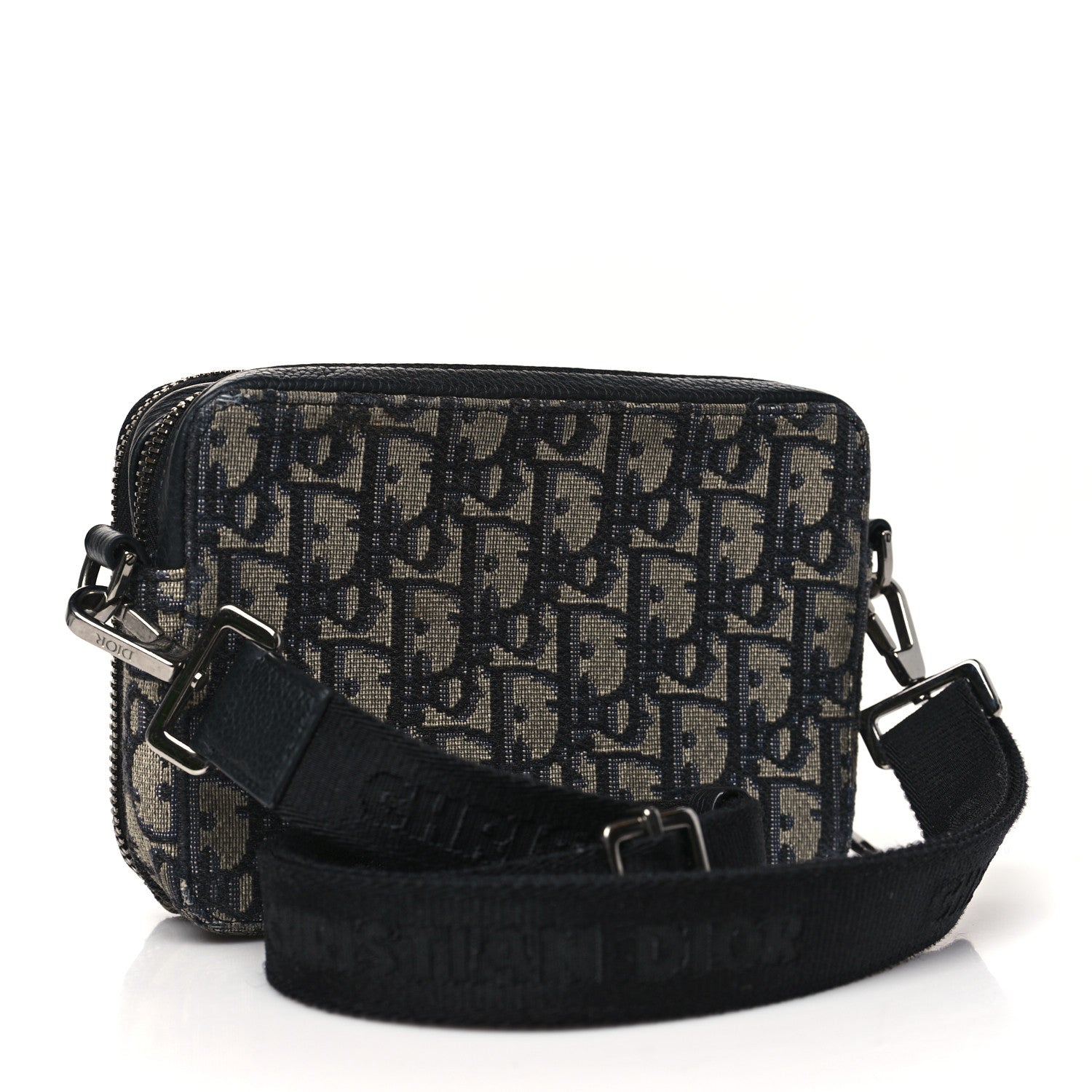 Christian Dior Oblique Pouch Navy Blue 3 of 11