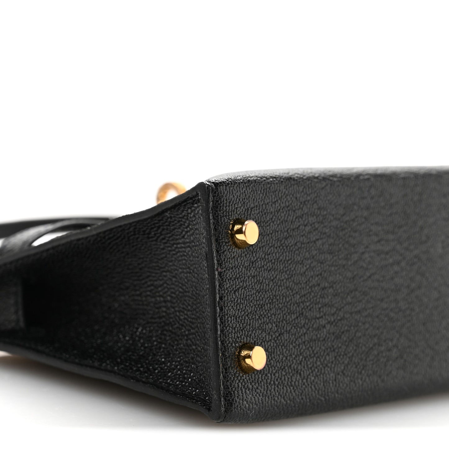 Chevre Mysore Horseshoe Mini Kelly Sellier 20 Black Rose Poupre