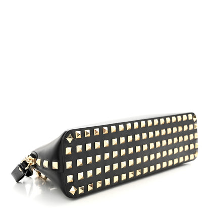 Valentino Garavani Smooth Calfskin Rockstud East West Crossbody Clutch Bag Black 4 of 9