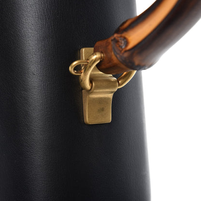 Gucci Calfskin Bamboo Web Large Dionysus Top Handle Bag Black Bright Evergreen Hibiscus Red 9 of 11