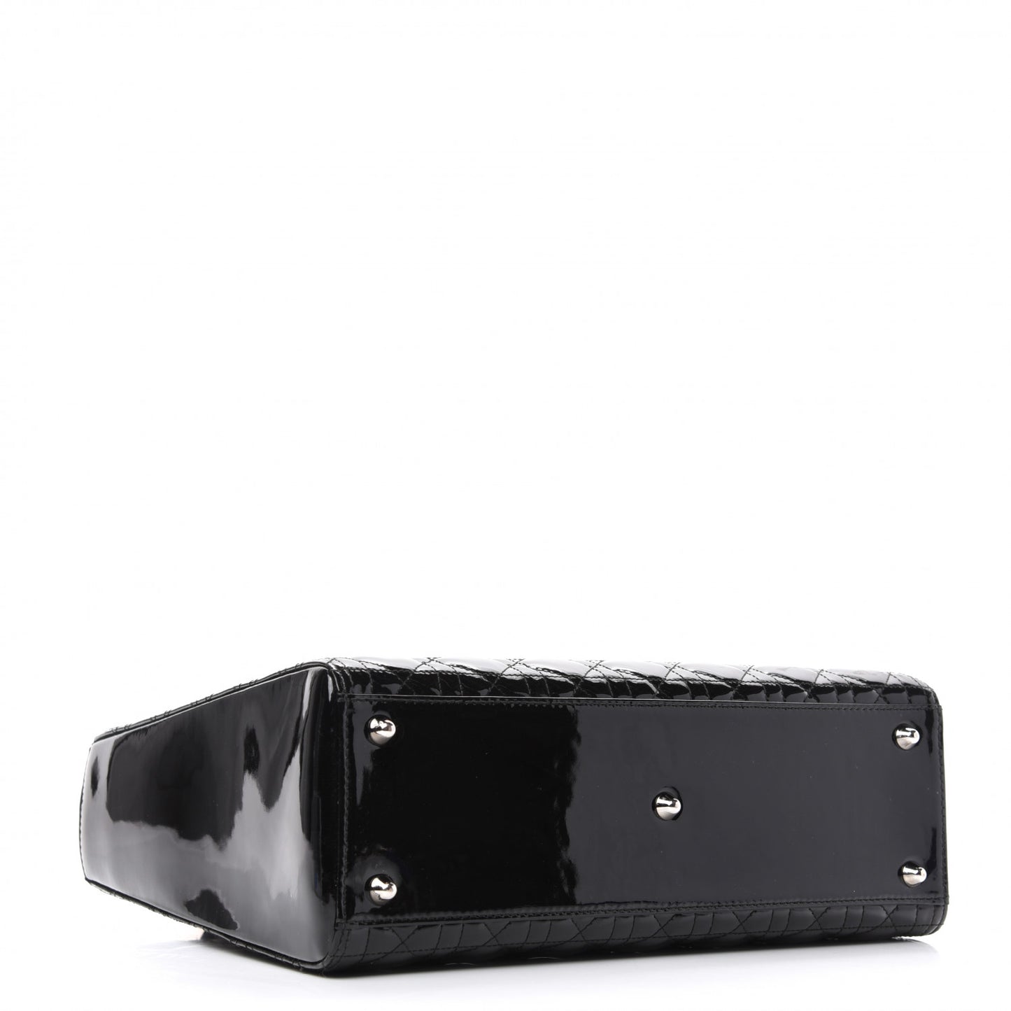 Patent Cannage Large Lady Dior Black