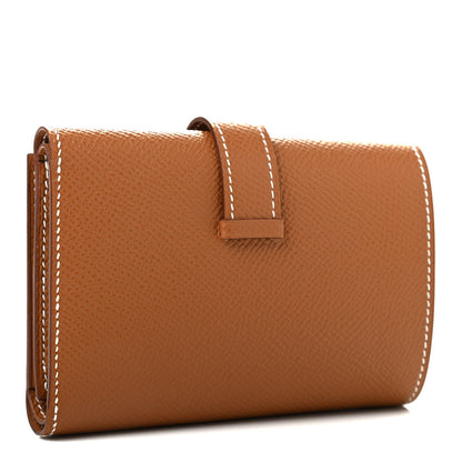 Hermes Epsom Tri-Fold Compact Bearn Wallet Gold 3 of 7