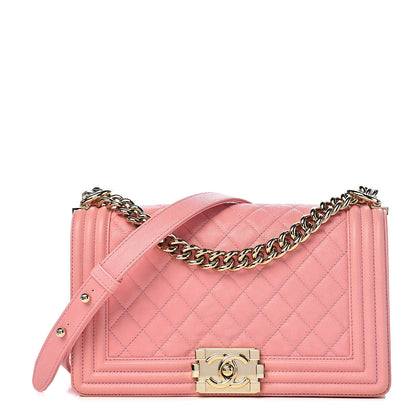 Chanel Caviar Quilted Medium Boy Flap Powder Pink 1 of 11