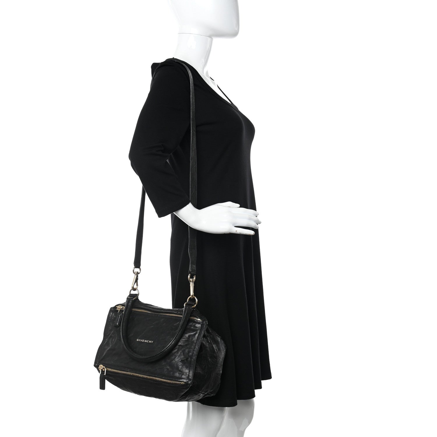 Givenchy Tumbled Sheepskin Small Pandora Black 2 of 13