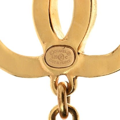 Chanel Resin CC Drop Earrings Gold Black 3 of 5