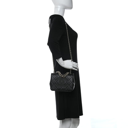 Chanel Lambskin Quilted Studded CC Flap Black 2 of 12