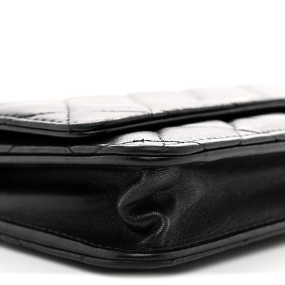 Chanel Lambskin Quilted Wallet On Chain WOC Black 9 of 10