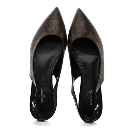 Louis Vuitton Patent Monogram Cherie Slingback Ballerina Flats 37 2 of 12