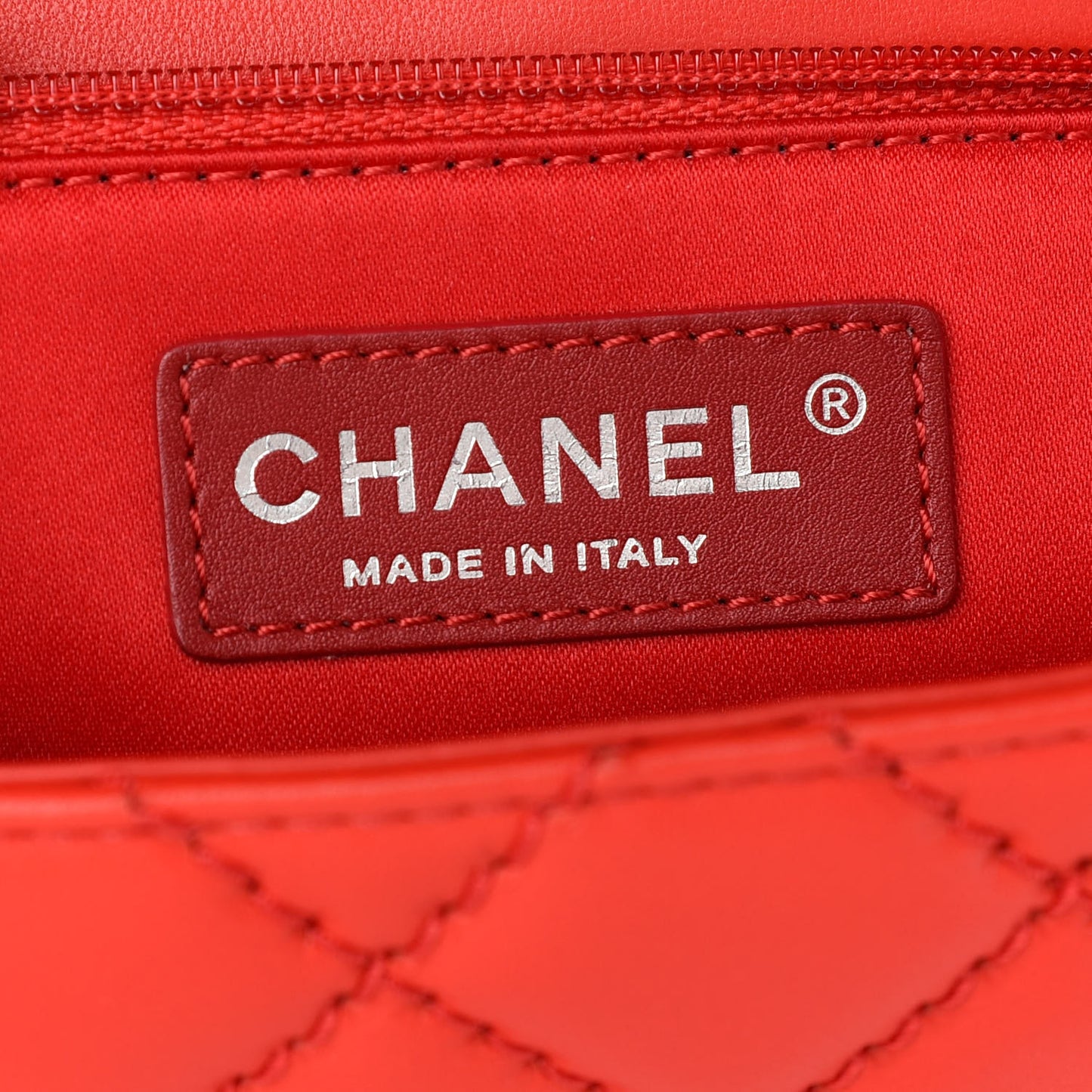 Lambskin Quilted Medium Easy Carry Flap Red
