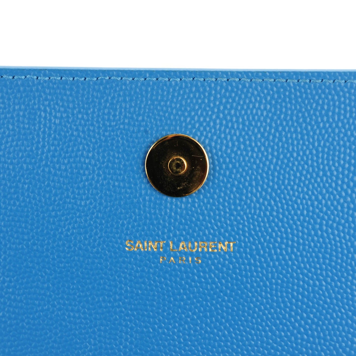 Grain De Poudre Classic Monogram Clutch Blue Clair