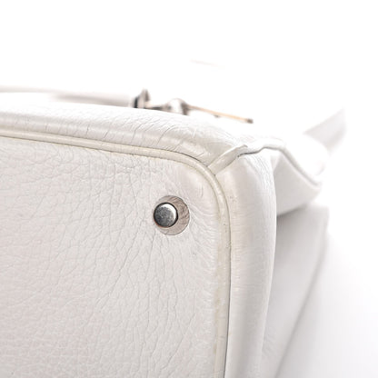 Christian Dior Bullcalf Printed Medium Flower Diorissimo Tote White 14 of 16