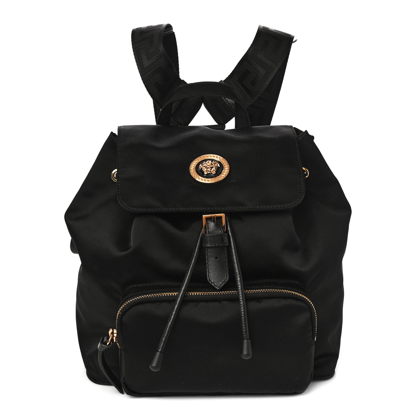 Nylon Palazzo Medusa Backpack Black