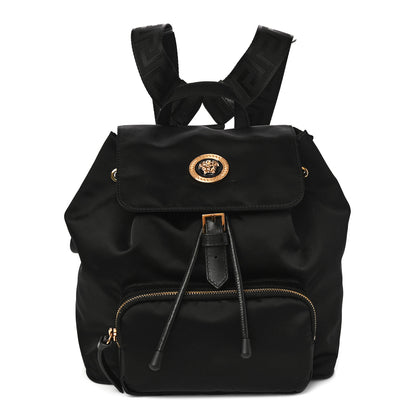 Versace Nylon Palazzo Medusa Backpack Black 1 of 10