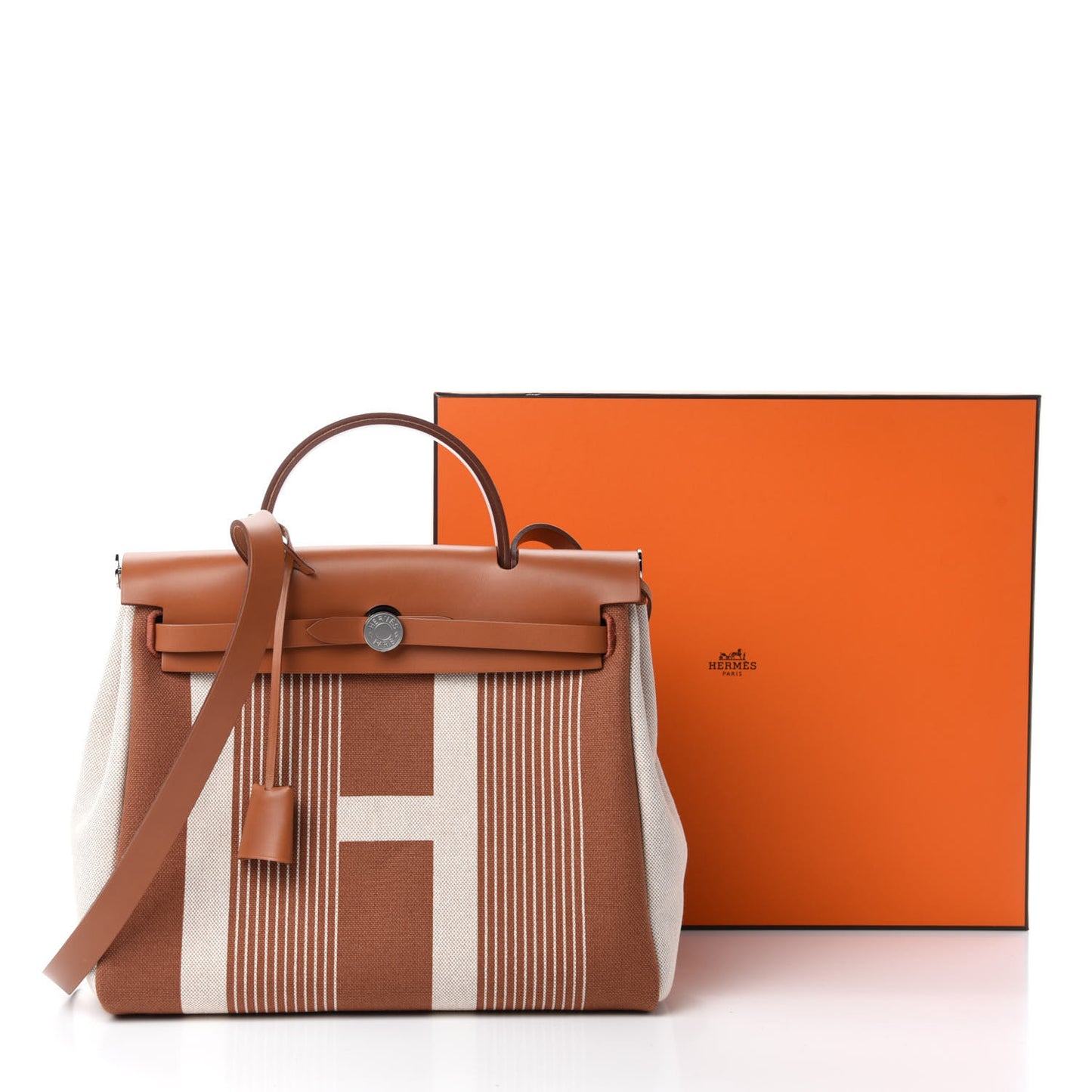 Vache Hunter Toile H Vibration Herbag Zip Retourne 31 PM Fauve Ecru Beige