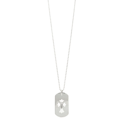 Chrome Hearts Sterling Silver Dagger Dog Tag Pendant Necklace 1 of 5