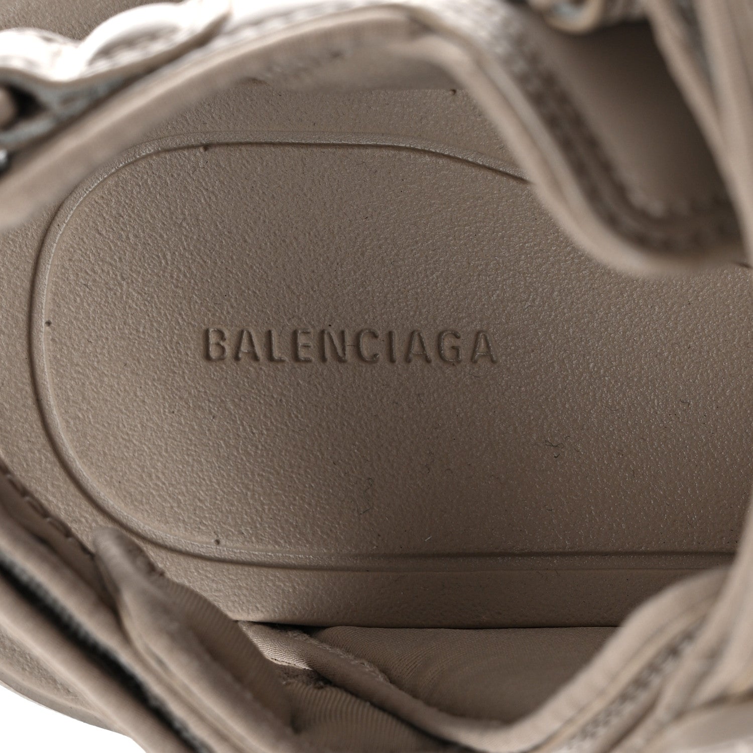 Balenciaga Fake Leather Womens Tourist Sandals 37 Taupe 7 of 9