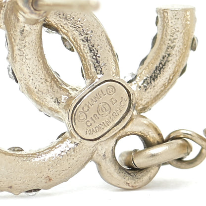 Chanel Pearl CC Drop Earrings Gold Silver 4 of 5