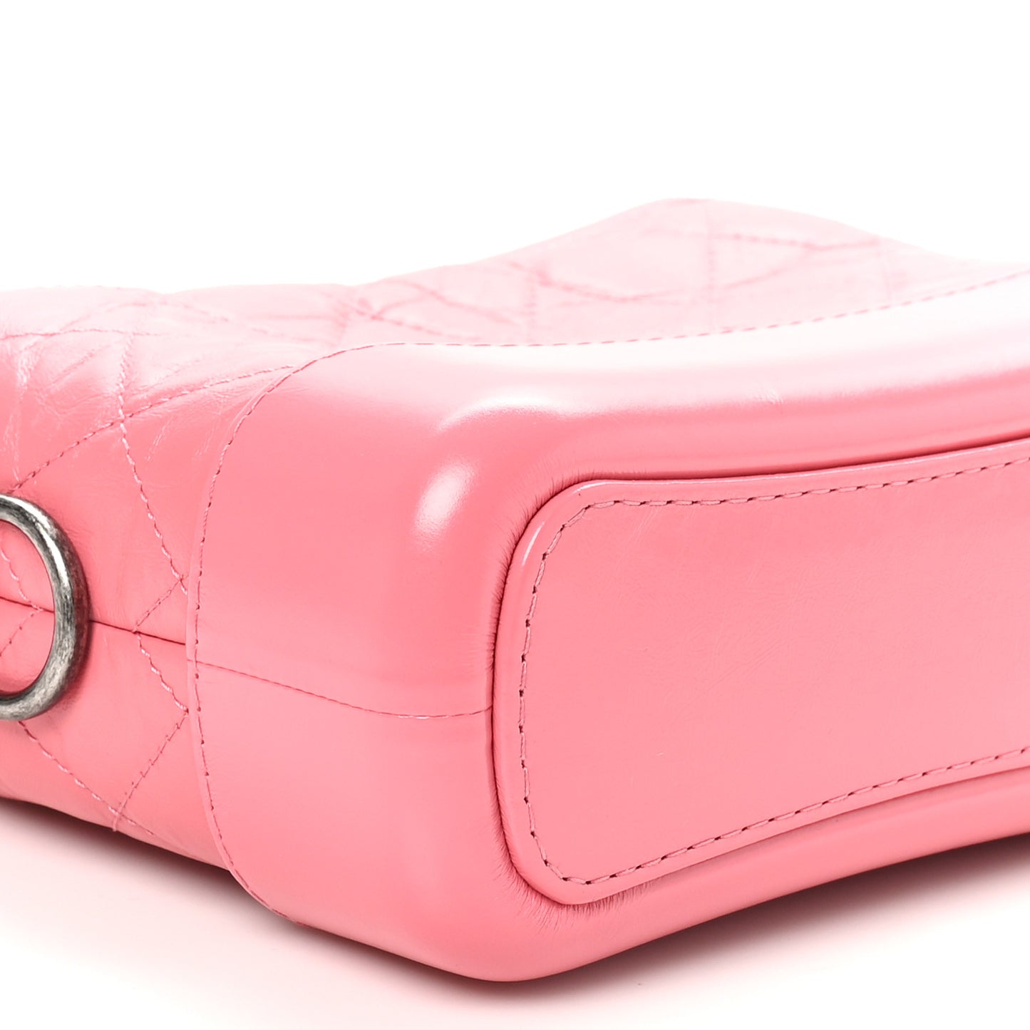 Aged Calfskin Quilted Small Gabrielle Hobo Rose