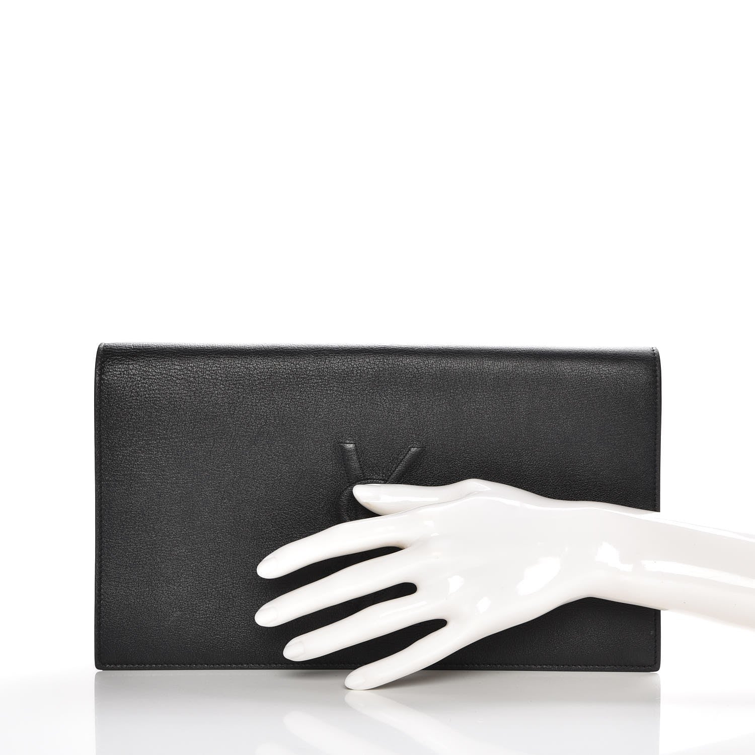 Saint Laurent Calfskin Monogram Large Belle De Jour Clutch Black 2 of 7