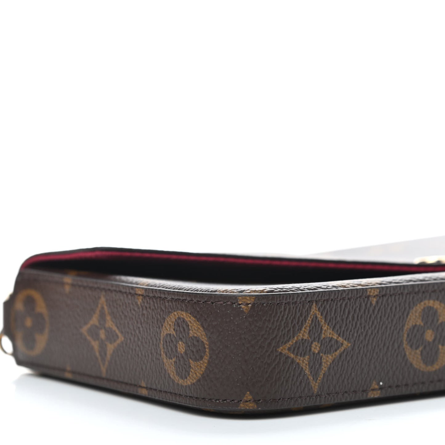 Monogram Pochette Felicie Chain Wallet Fuchsia