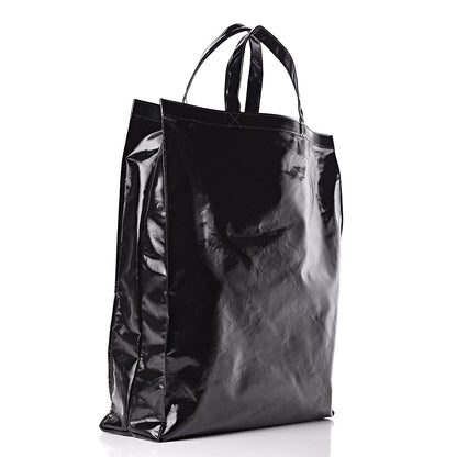Gucci Patent Canvas Frame Logo Vertical Tote Black Crop 4 of 11