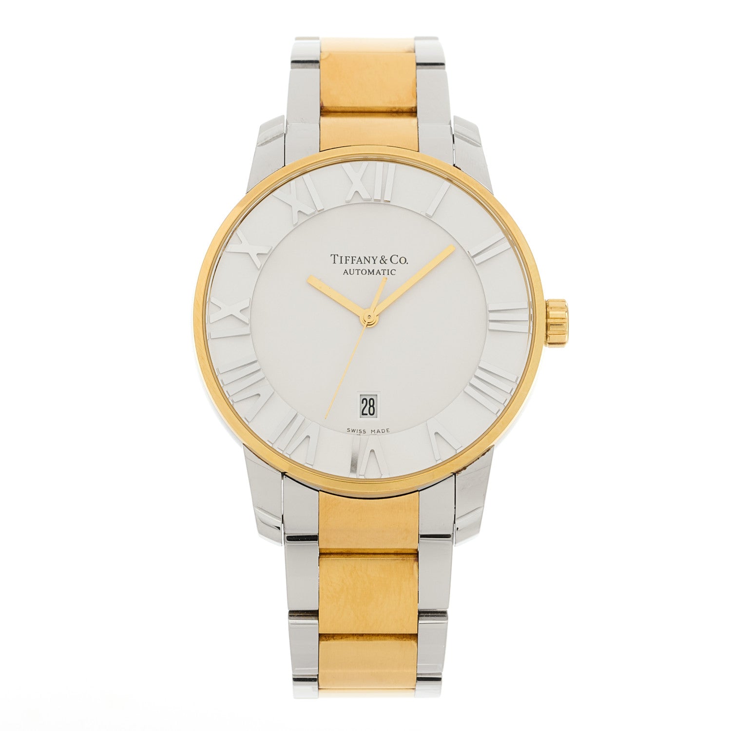 Tiffany Stainless Steel 18K Yellow Gold 42mm Atlas Automatic Watch 1 of 4