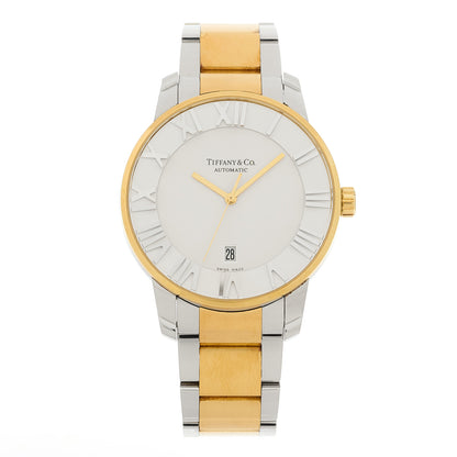 Tiffany Stainless Steel 18K Yellow Gold 42mm Atlas Automatic Watch 1 of 4