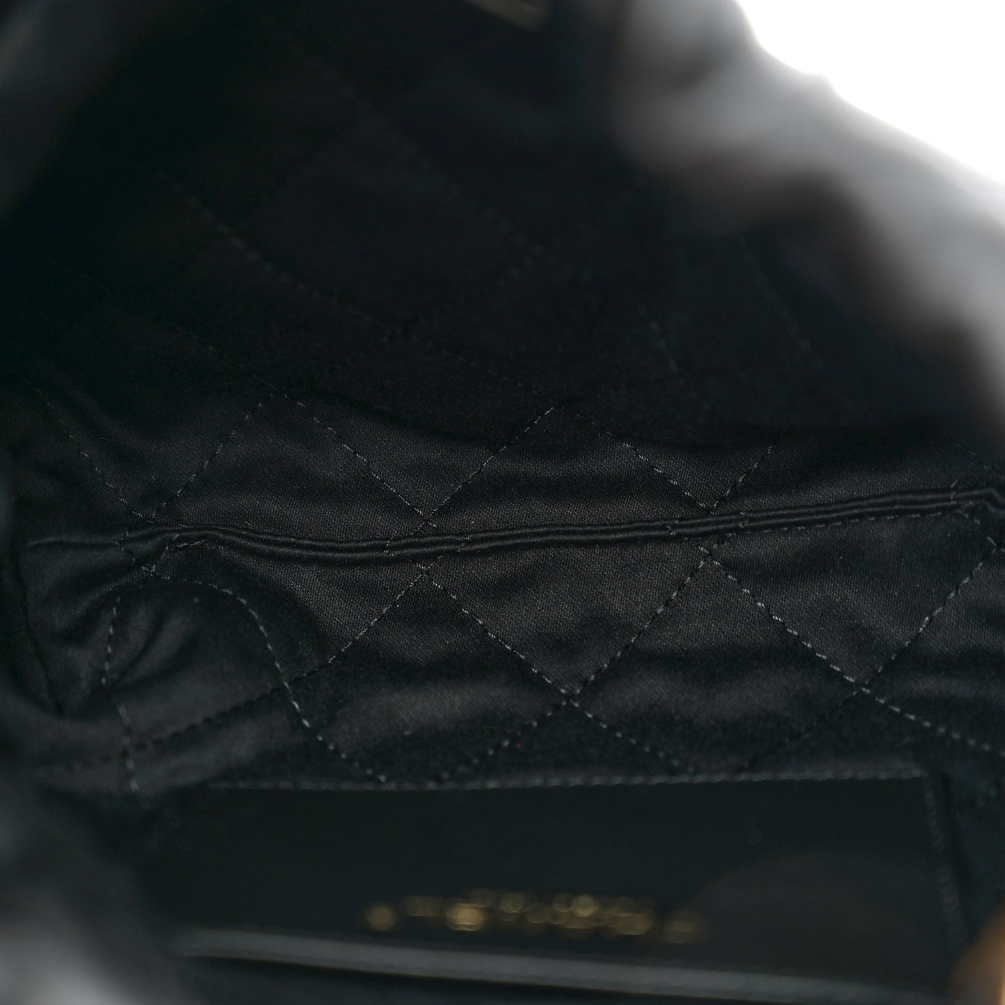 Shiny Calfskin Quilted Mini Chanel 22 Black
