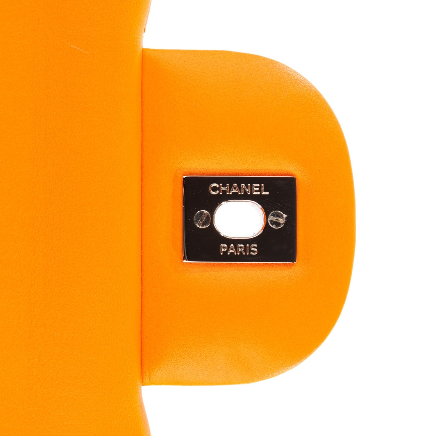 Chanel Patent Quilted Jumbo Double Flap Orange 7 of 8