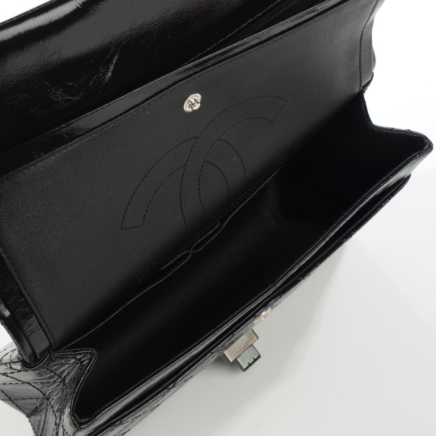 Chanel Glazed Calfskin Quilted 2.55 Reissue 225 Flap Black 8 of 8