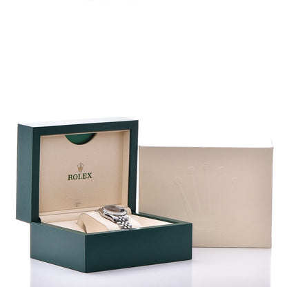 Rolex Stainless Steel 18K White Gold 31mm Oyster Perpetual Datejust Watch Black Roman 278274 10 of 10