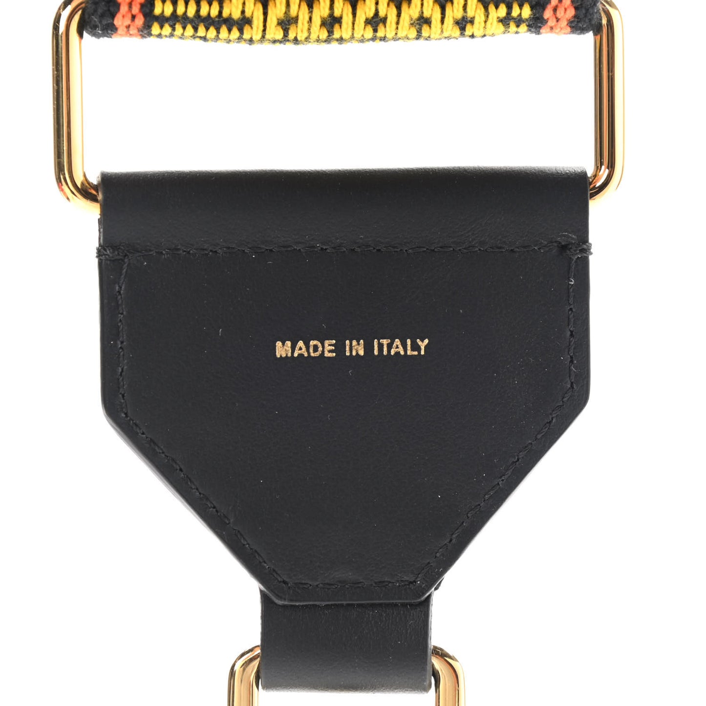 Cannete Ribbon Poly Vitello Century Logo Adjustable Strap You Giallo Black