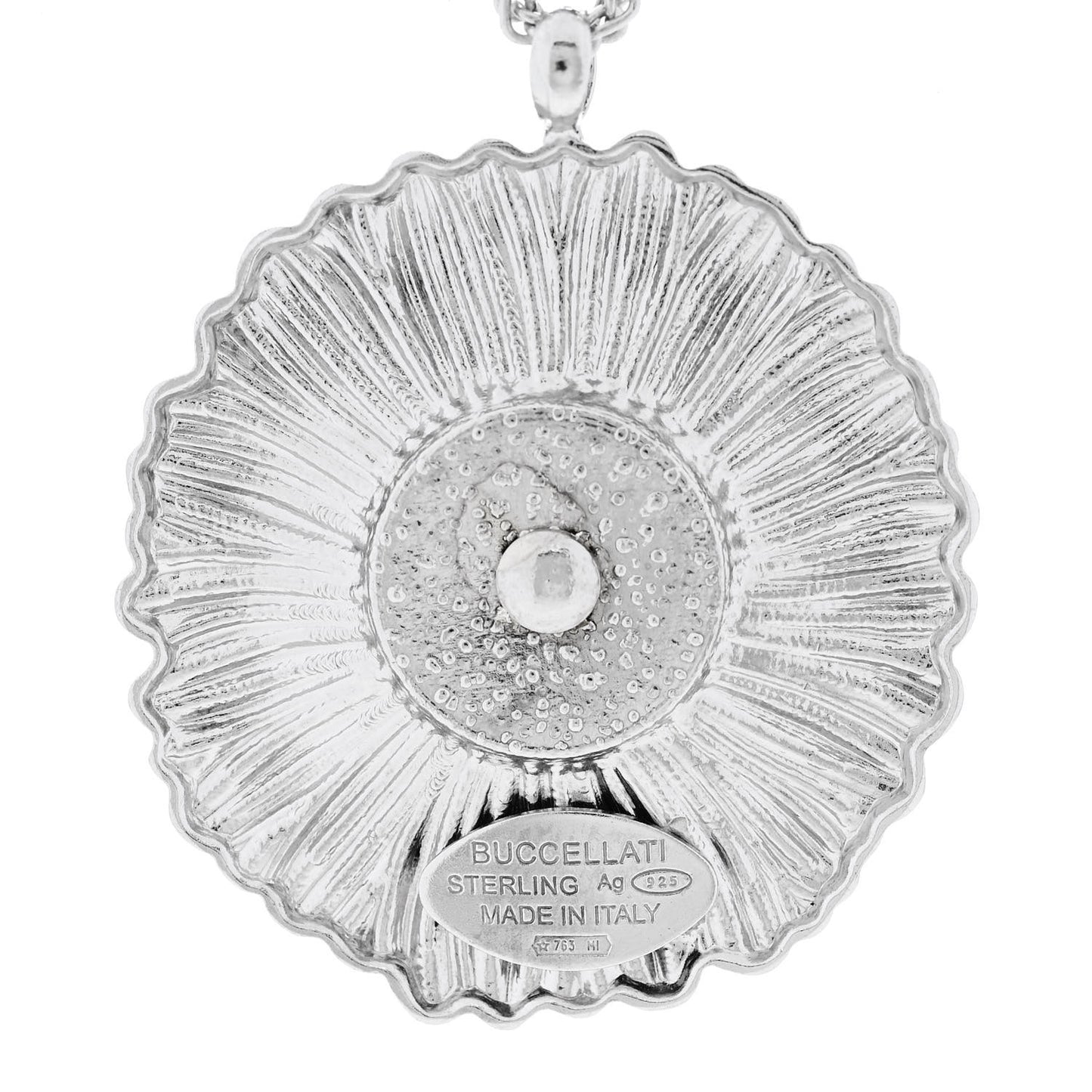 Sterling Silver Vermeil Fancy Diamond Blossom Pendant Necklace