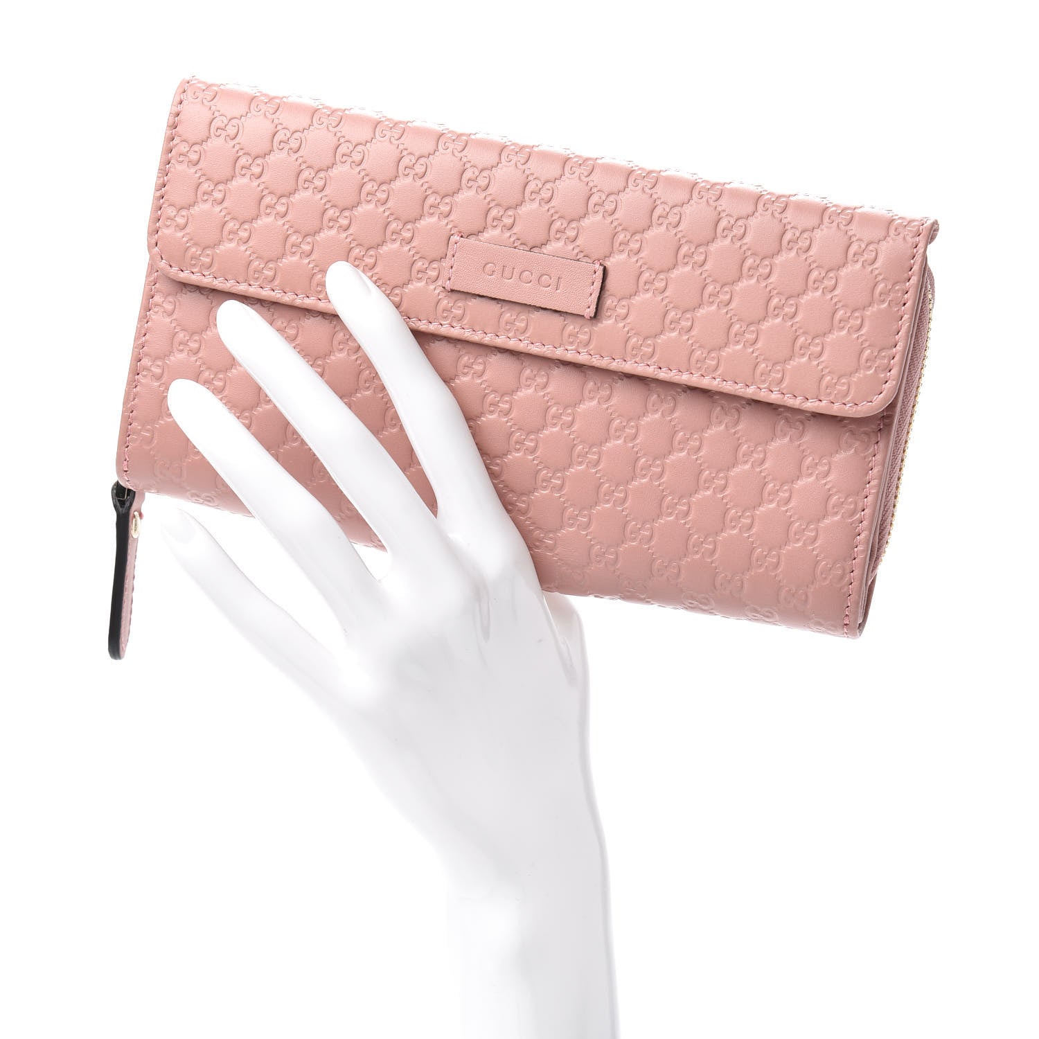 Gucci Soft Microguccissima Continental Zip Wallet Soft Pink 2 of 6