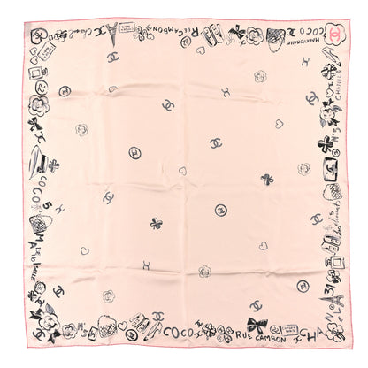 Chanel Silk CC Square Scarf Pink 1 of 3