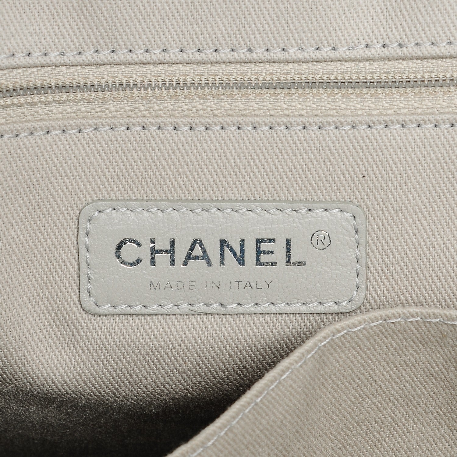 Chanel Glazed Calfskin Large Deauville Tote Blue 6 of 7