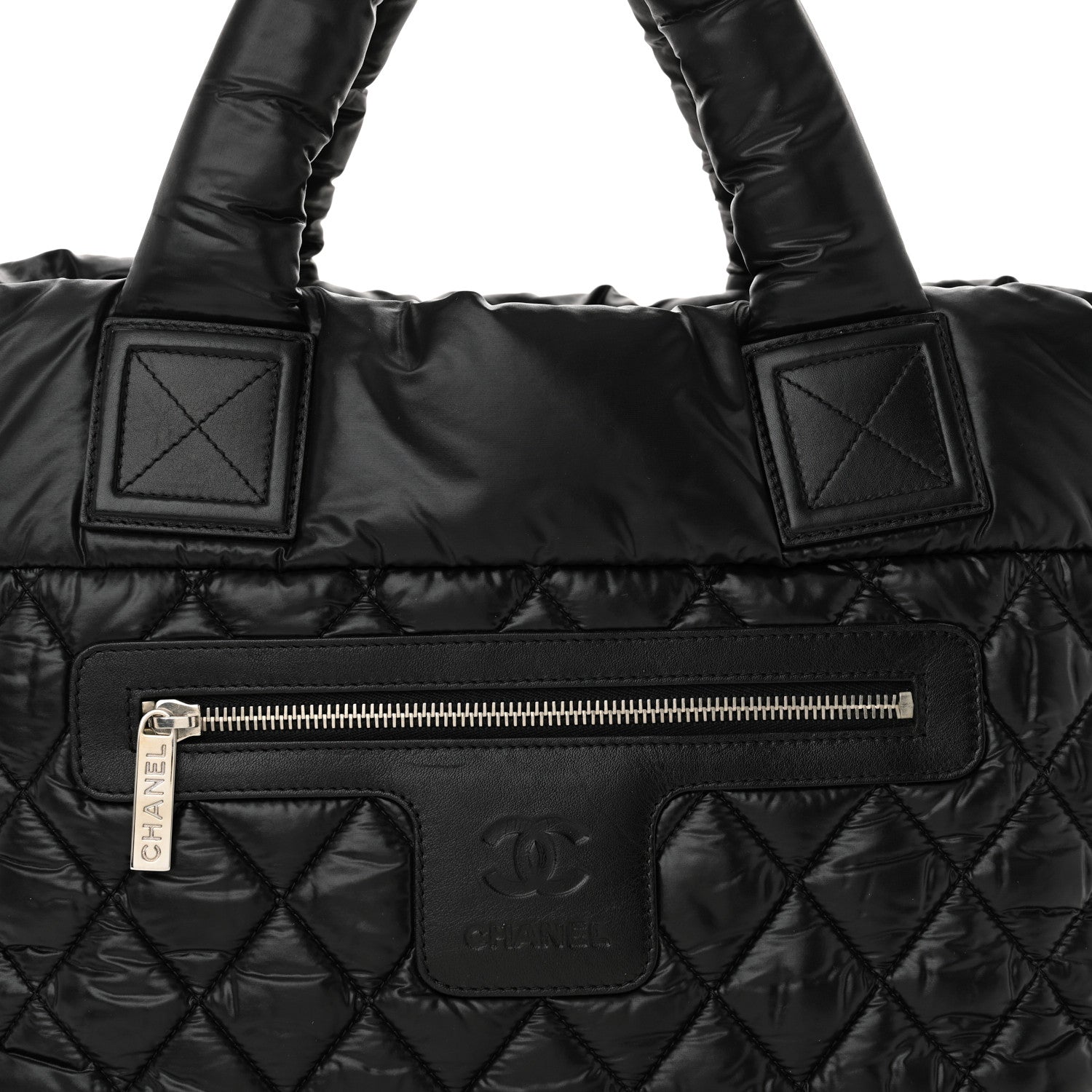 Chanel Nylon Quilted Small Coco Cocoon Tote Black 8 of 10