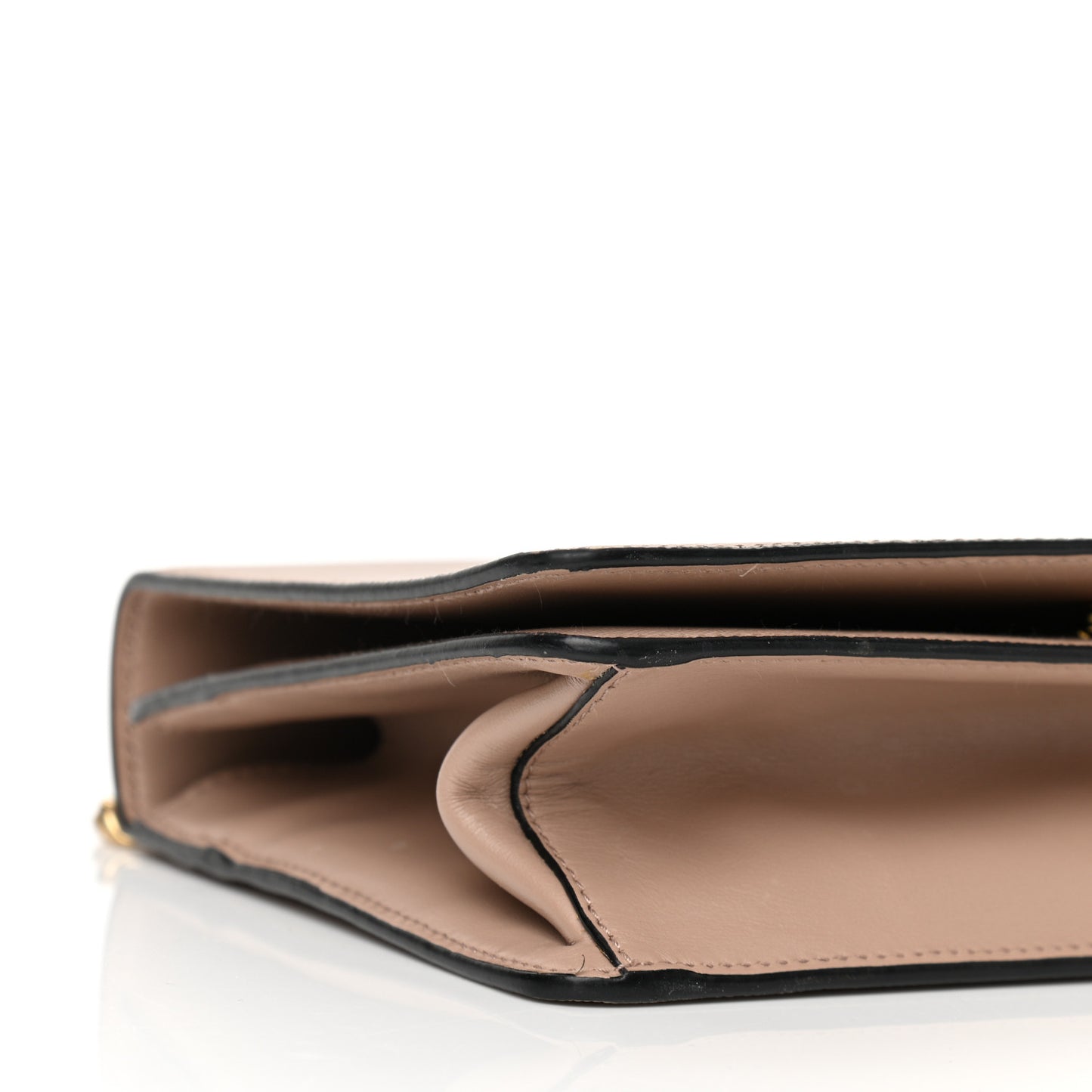 Saffiano Soft Calfskin Chain Crossbody Bag Cipria