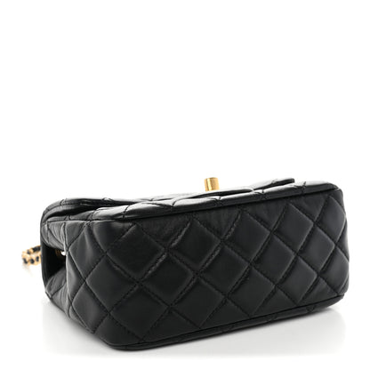 Chanel Lambskin Quilted Mini Pearl Crush Flap Black 4 of 11