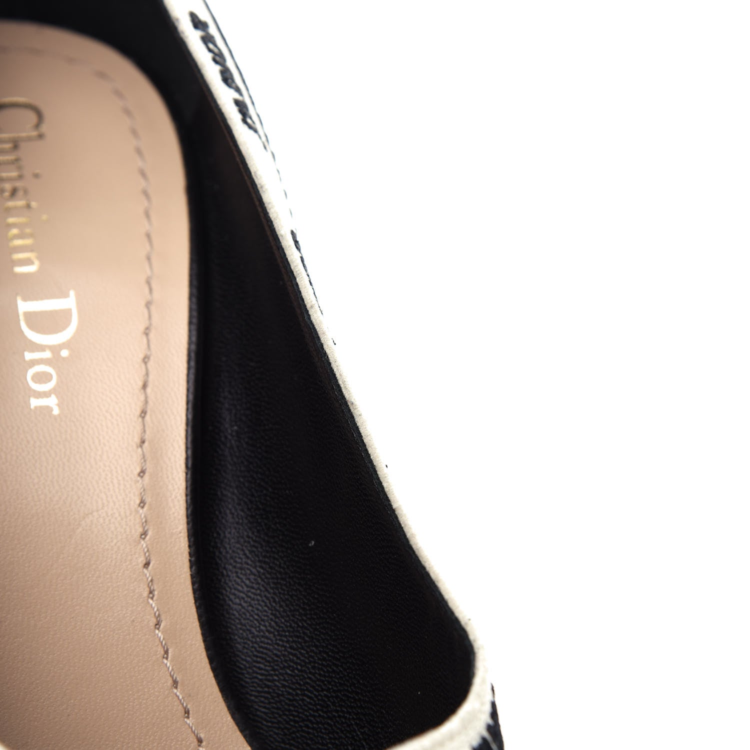 Christian Dior Technical Canvas Ribbon Embroidered J'Adior 100mm Pumps 37 Black 12 of 13