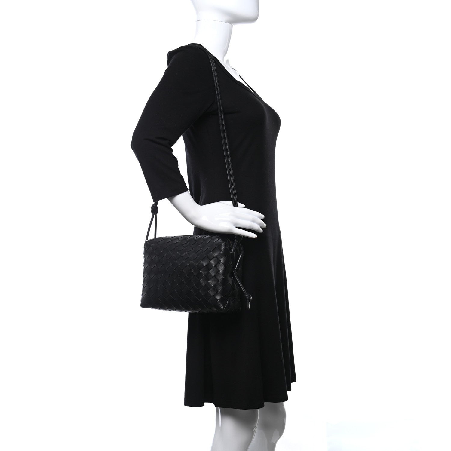 Bottega Veneta Nappa Intrecciato Nodini Mini Crossbody Black 2 of 10