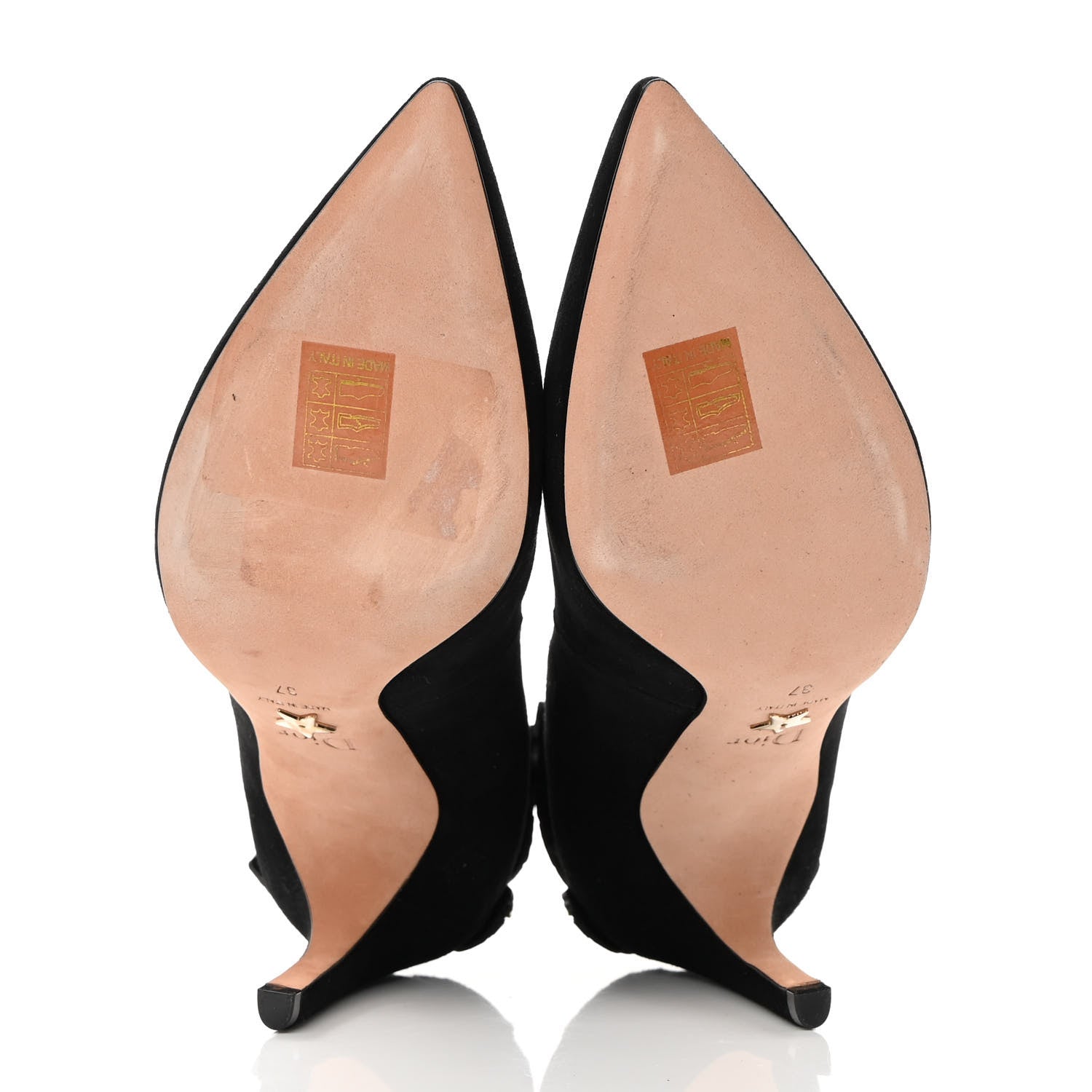 Christian Dior Suede D-Butterfly Pumps 37 Black 6 of 13