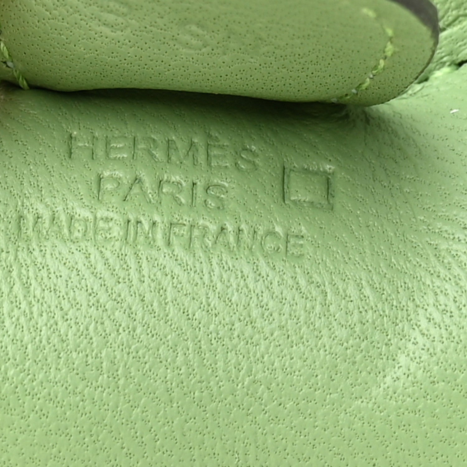 Hermes Milo Lambskin Matte Alligator Touch Grigri Rodeo Horse Bag Charm PM Vert Criquet Vert D'eau 4 of 5