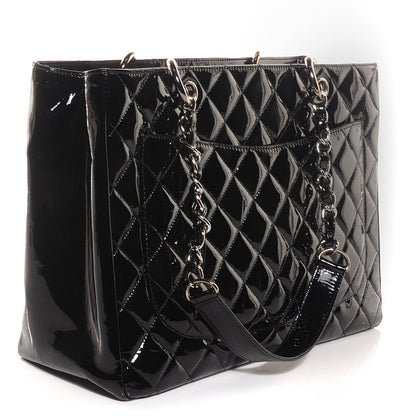 Chanel Patent Grand Shopping Tote GST Black 4 of 8
