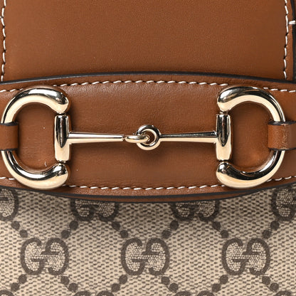 Gucci GG Supreme Monogram Horsebit 1955 Soft Small Shoulder Bag Beige Brown Sugar 7 of 9