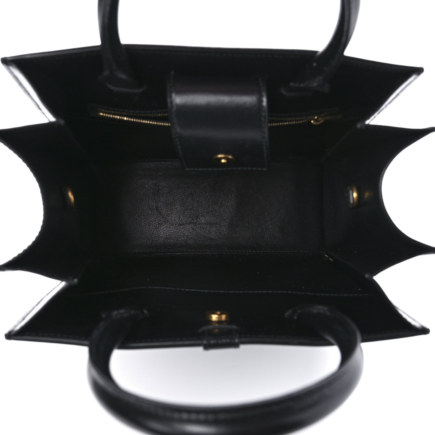 Balenciaga Shiny Box Calfskin Hourglass Tote Black 4 of 8