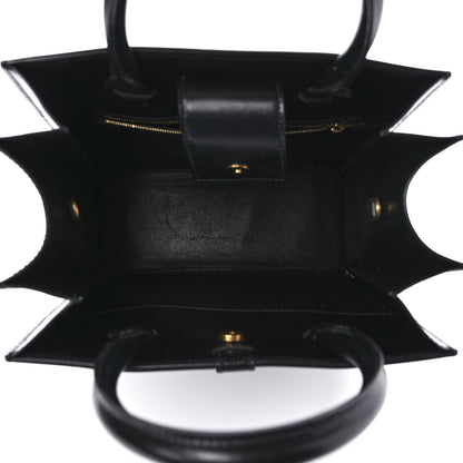 Balenciaga Shiny Box Calfskin Hourglass Tote Black 4 of 8