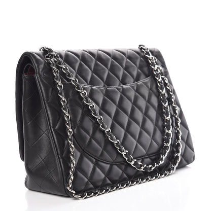 Chanel Lambskin Quilted Maxi Double Flap Black 3 of 11