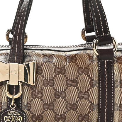 Gucci Crystal Monogram Duchessa Small Boston Bag Brown 8 of 10